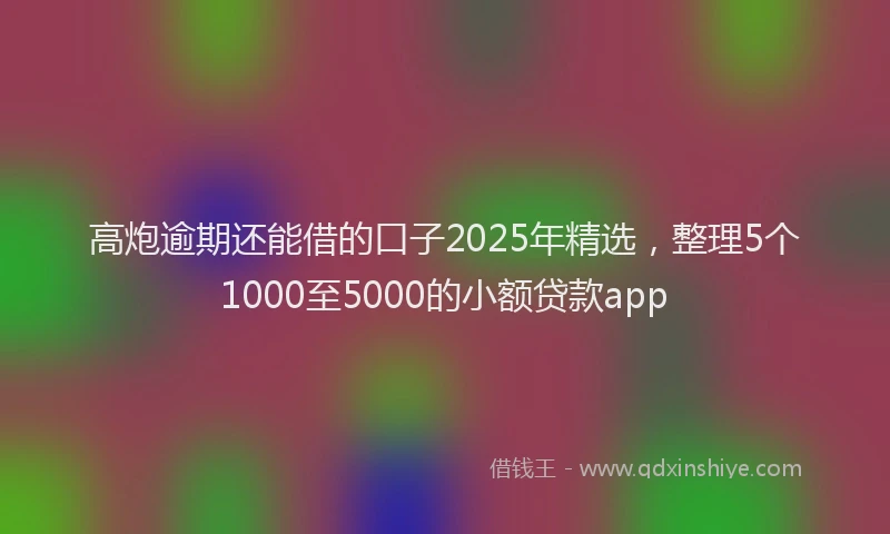 高炮逾期还能借的口子2025年精选，整理5个1000至5000的小额贷款app