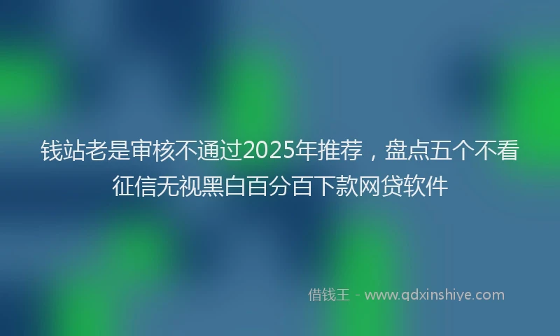 钱站老是审核不通过2025年推荐，盘点五个不看征信无视黑白百分百下款网贷软件