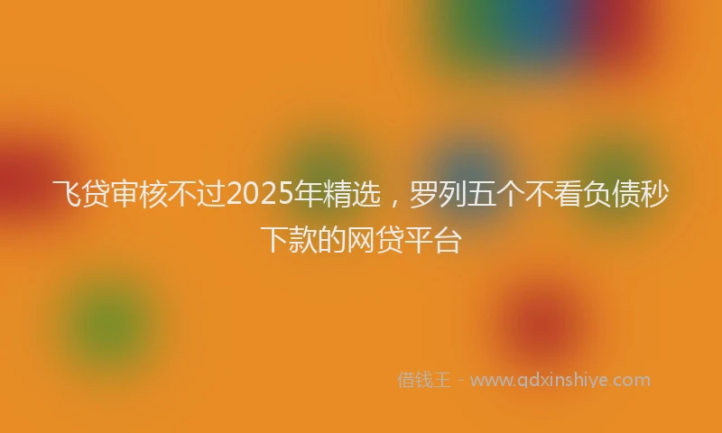 飞贷审核不过2025年精选，罗列五个不看负债秒下款的网贷平台