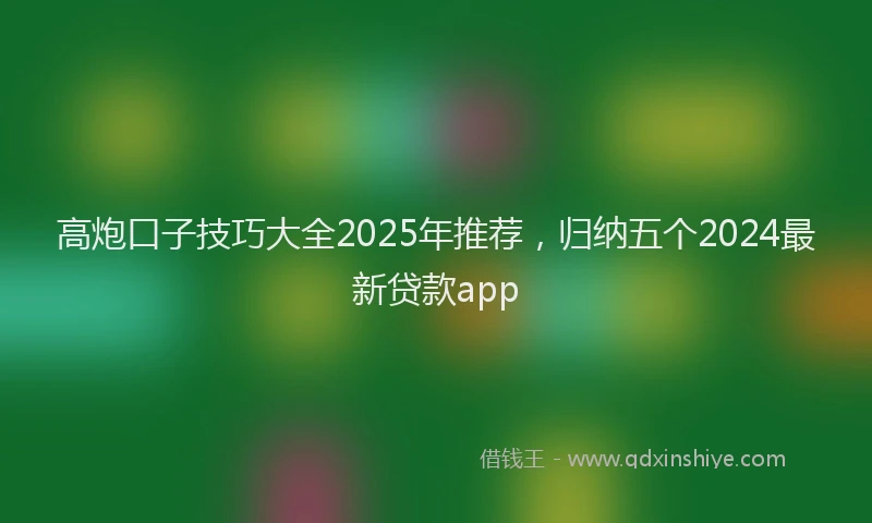 高炮口子技巧大全2025年推荐，归纳五个2024最新贷款app