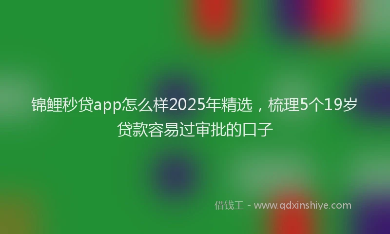 锦鲤秒贷app怎么样2025年精选，梳理5个19岁贷款容易过审批的口子