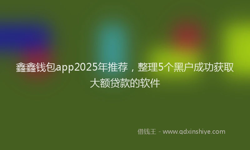 鑫鑫钱包app2025年推荐，整理5个黑户成功获取大额贷款的软件