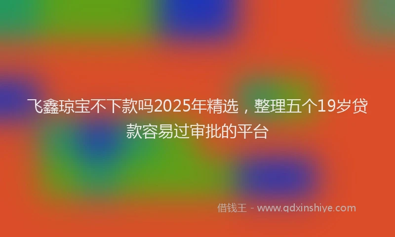 飞鑫琼宝不下款吗2025年精选，整理五个19岁贷款容易过审批的平台