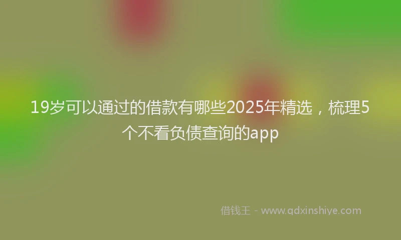 19岁可以通过的借款有哪些2025年精选，梳理5个不看负债查询的app