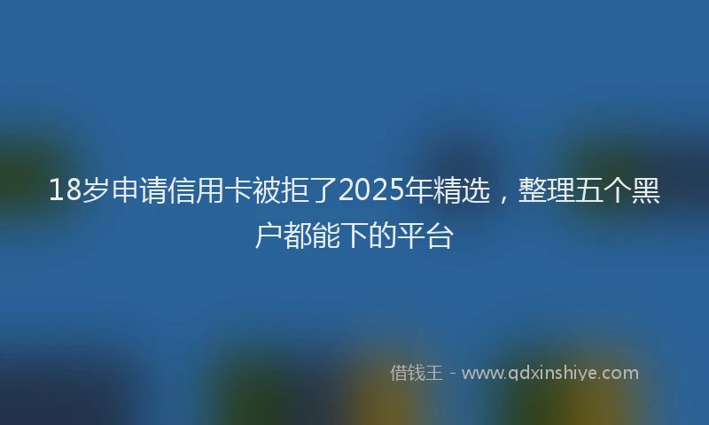 18岁申请信用卡被拒了2025年精选，整理五个黑户都能下的平台