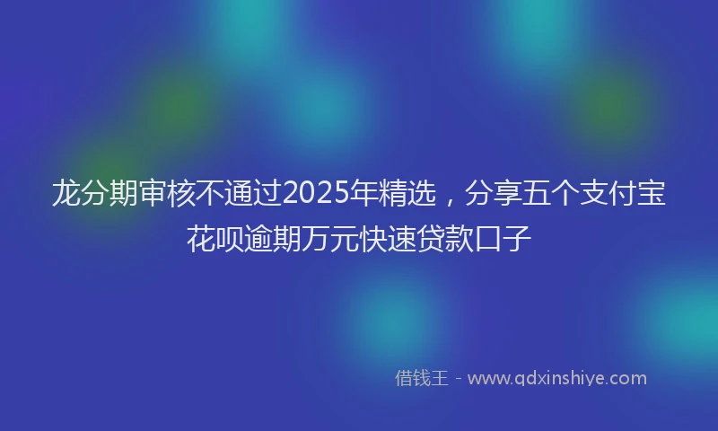 龙分期审核不通过2025年精选，分享五个支付宝花呗逾期万元快速贷款口子