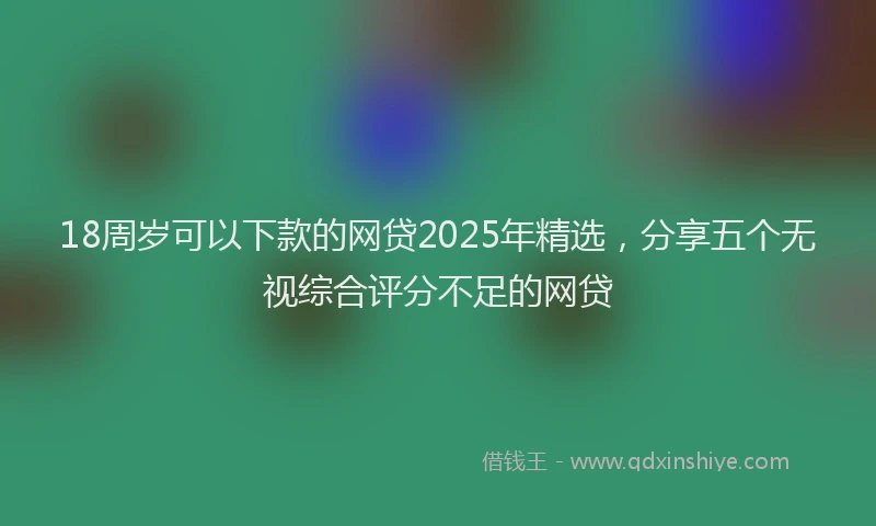 18周岁可以下款的网贷2025年精选，分享五个无视综合评分不足的网贷