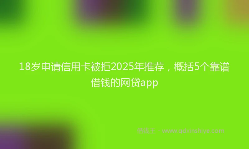 18岁申请信用卡被拒2025年推荐，概括5个靠谱借钱的网贷app
