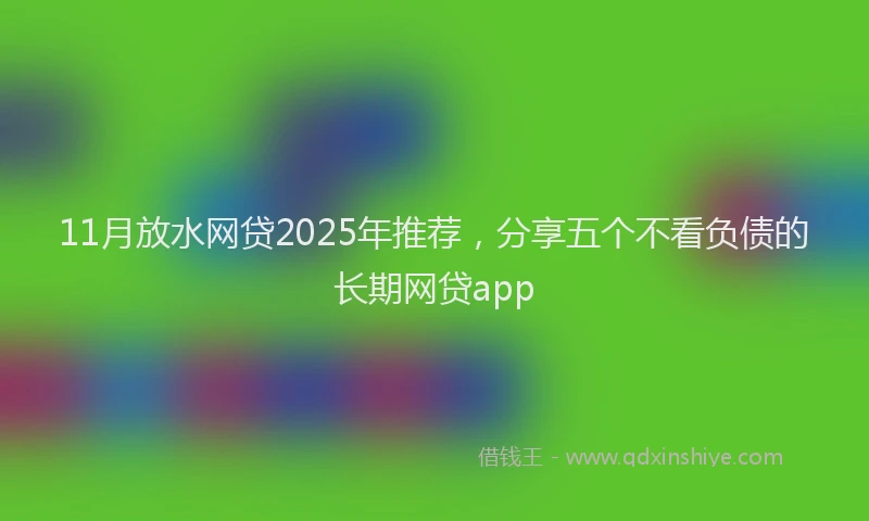 11月放水网贷2025年推荐，分享五个不看负债的长期网贷app