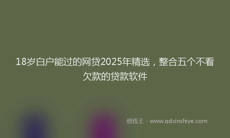 18岁白户能过的网贷2025年精选，整合五个不看欠款的贷款软件