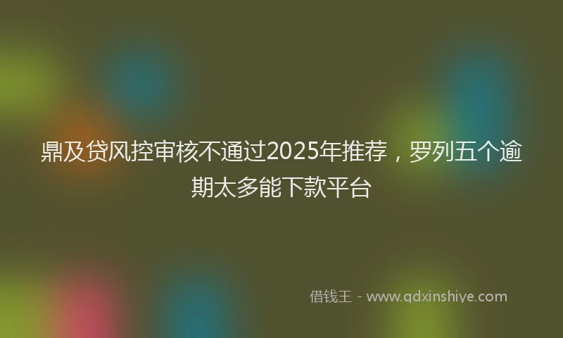 鼎及贷风控审核不通过2025年推荐，罗列五个逾期太多能下款平台