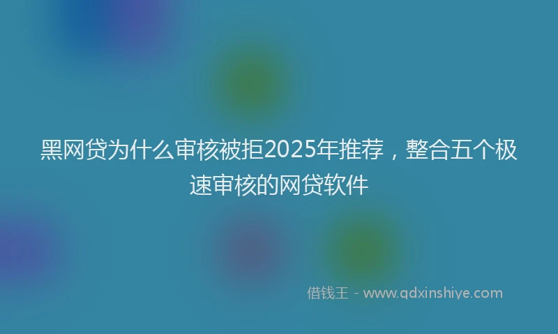 黑网贷为什么审核被拒2025年推荐，整合五个极速审核的网贷软件