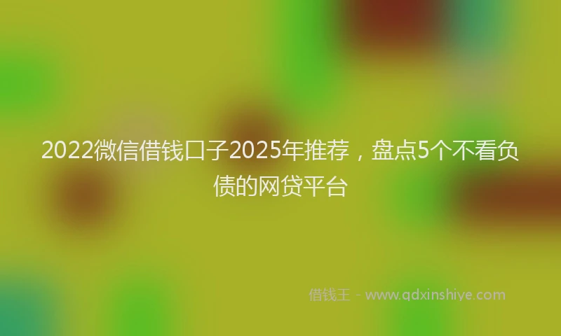 2022微信借钱口子2025年推荐，盘点5个不看负债的网贷平台