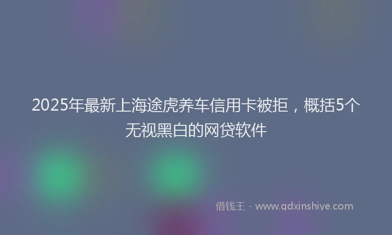 2025年最新上海途虎养车信用卡被拒，概括5个无视黑白的网贷软件