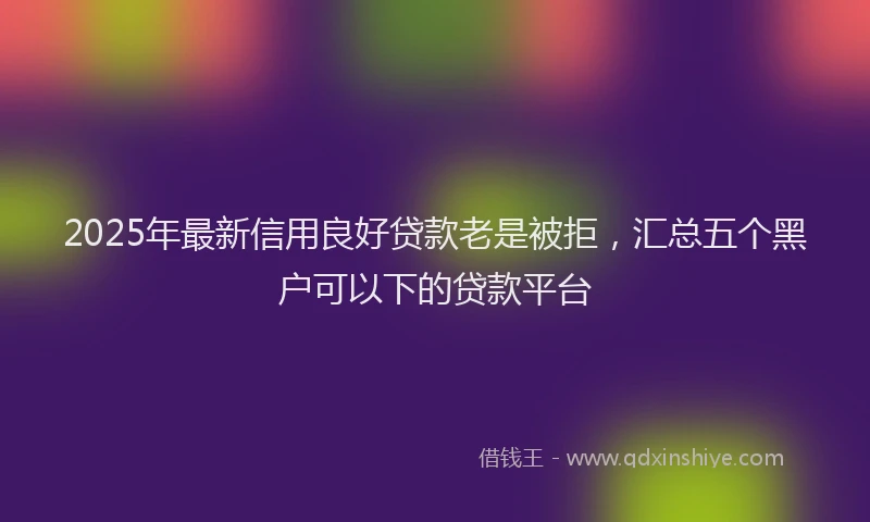 2025年最新信用良好贷款老是被拒，汇总五个黑户可以下的贷款平台