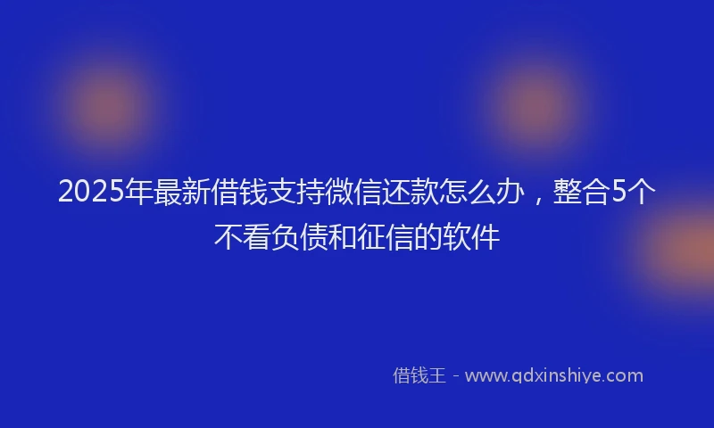 2025年最新借钱支持微信还款怎么办，整合5个不看负债和征信的软件