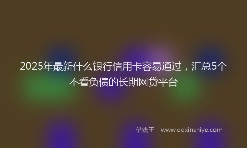 2025年最新什么银行信用卡容易通过，汇总5个不看负债的长期网贷平台