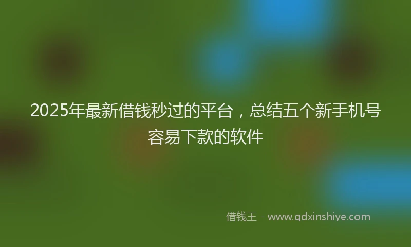 2025年最新借钱秒过的平台，总结五个新手机号容易下款的软件
