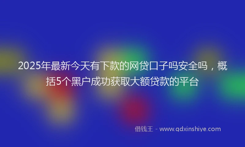 2025年最新今天有下款的网贷口子吗安全吗，概括5个黑户成功获取大额贷款的平台