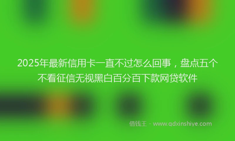 2025年最新信用卡一直不过怎么回事，盘点五个不看征信无视黑白百分百下款网贷软件