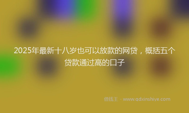 2025年最新十八岁也可以放款的网贷，概括五个贷款通过高的口子