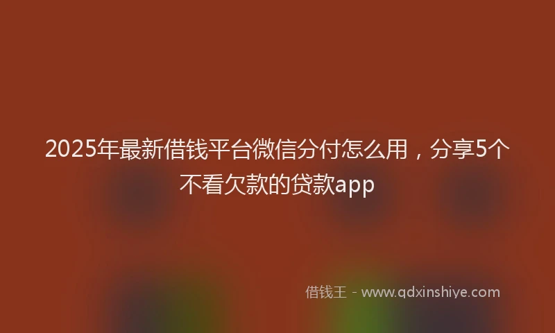 2025年最新借钱平台微信分付怎么用，分享5个不看欠款的贷款app