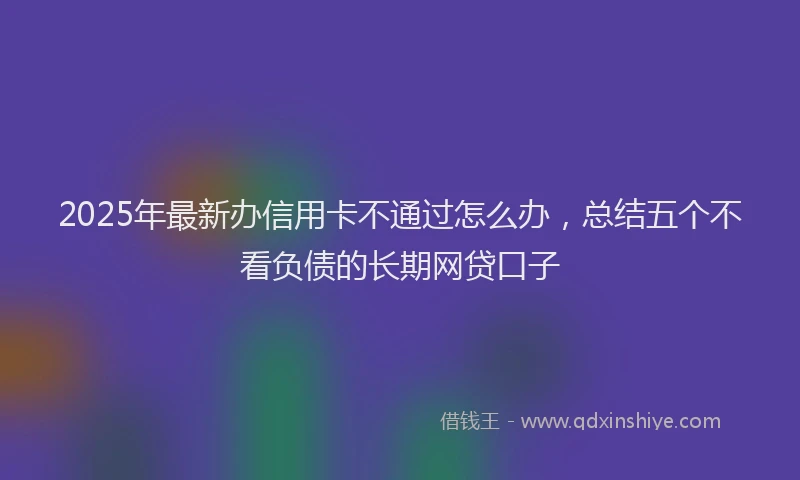 2025年最新办信用卡不通过怎么办，总结五个不看负债的长期网贷口子