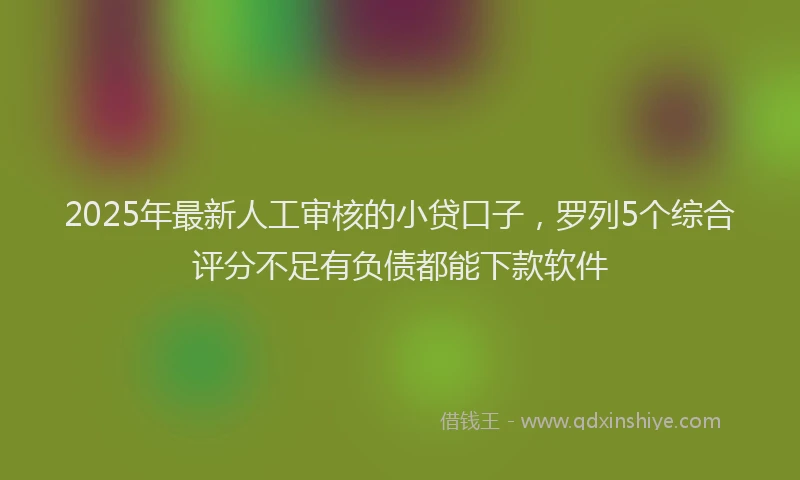 2025年最新人工审核的小贷口子，罗列5个综合评分不足有负债都能下款软件