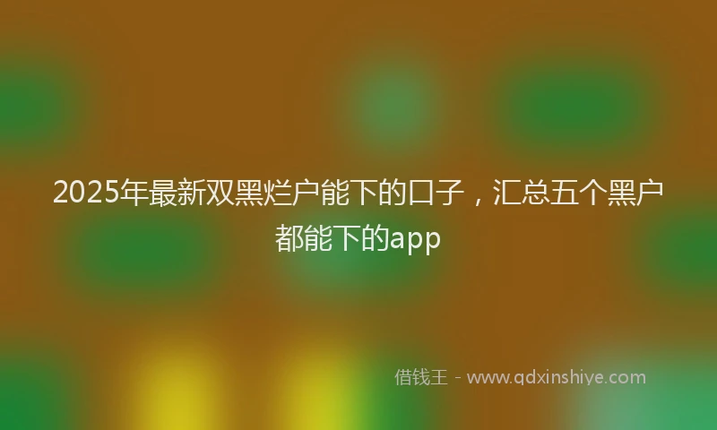 2025年最新双黑烂户能下的口子，汇总五个黑户都能下的app