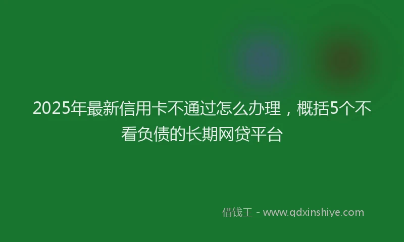 2025年最新信用卡不通过怎么办理，概括5个不看负债的长期网贷平台