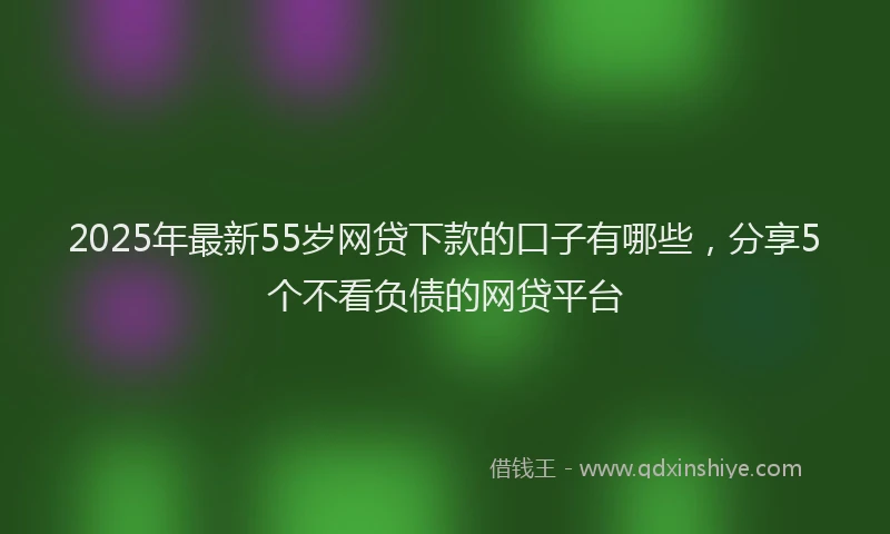 2025年最新55岁网贷下款的口子有哪些，分享5个不看负债的网贷平台
