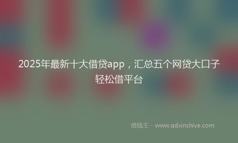 2025年最新十大借贷app，汇总五个网贷大口子轻松借平台