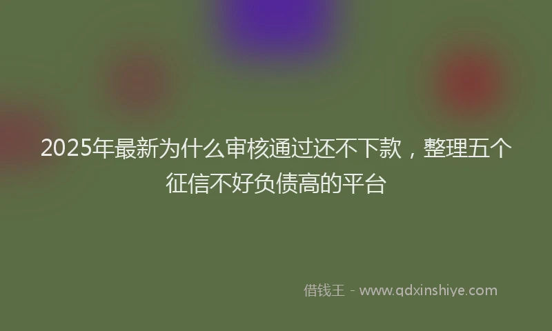 2025年最新为什么审核通过还不下款，整理五个征信不好负债高的平台