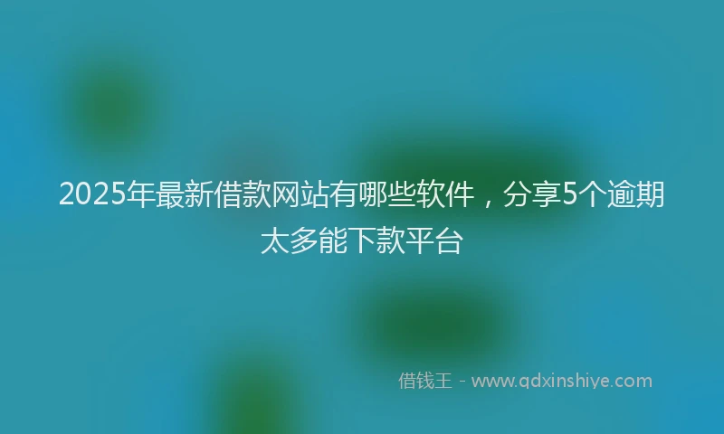 2025年最新借款网站有哪些软件，分享5个逾期太多能下款平台
