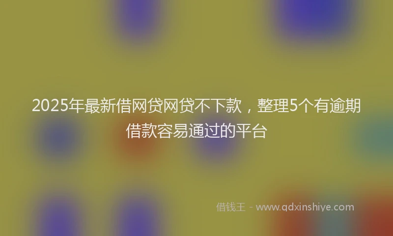 2025年最新借网贷网贷不下款，整理5个有逾期借款容易通过的平台