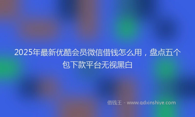 2025年最新优酷会员微信借钱怎么用，盘点五个包下款平台无视黑白