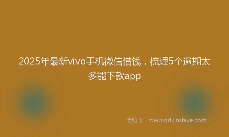 2025年最新vivo手机微信借钱，梳理5个逾期太多能下款app
