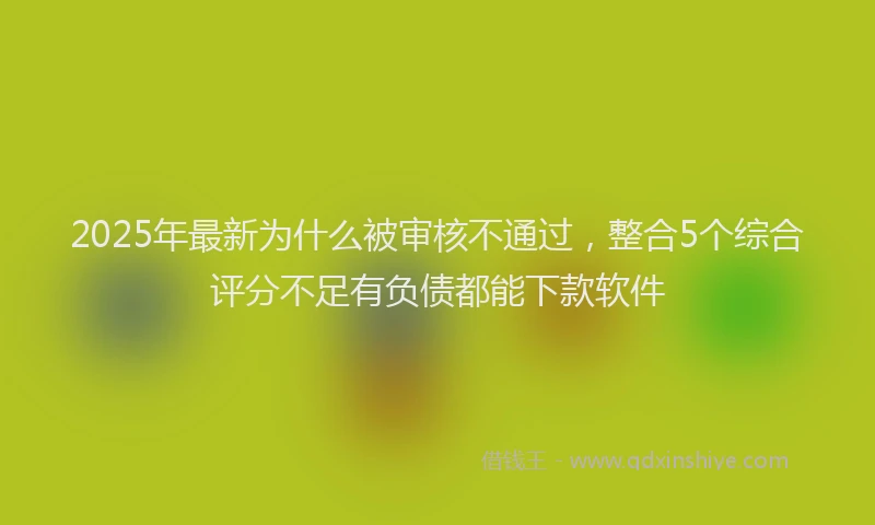 2025年最新为什么被审核不通过，整合5个综合评分不足有负债都能下款软件