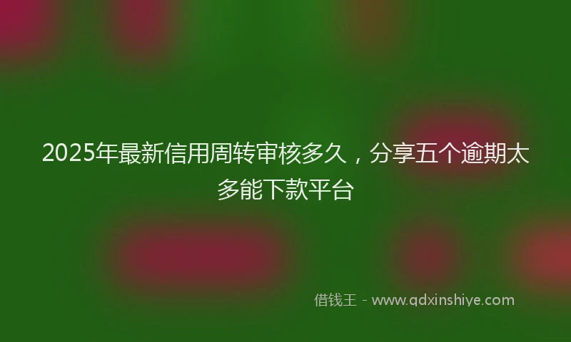 2025年最新信用周转审核多久，分享五个逾期太多能下款平台