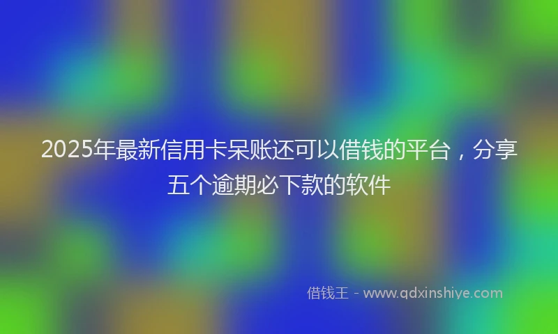 2025年最新信用卡呆账还可以借钱的平台，分享五个逾期必下款的软件