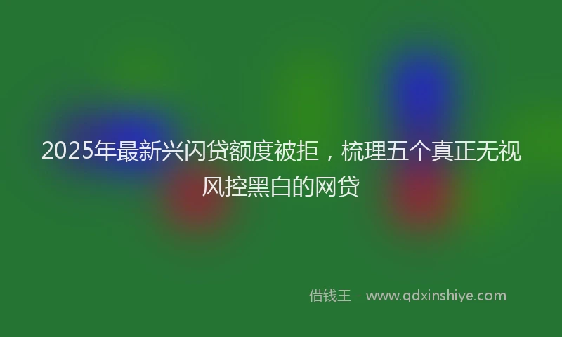 2025年最新兴闪贷额度被拒，梳理五个真正无视风控黑白的网贷