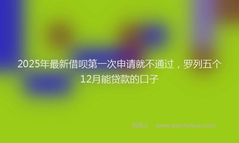 2025年最新借呗第一次申请就不通过，罗列五个12月能贷款的口子