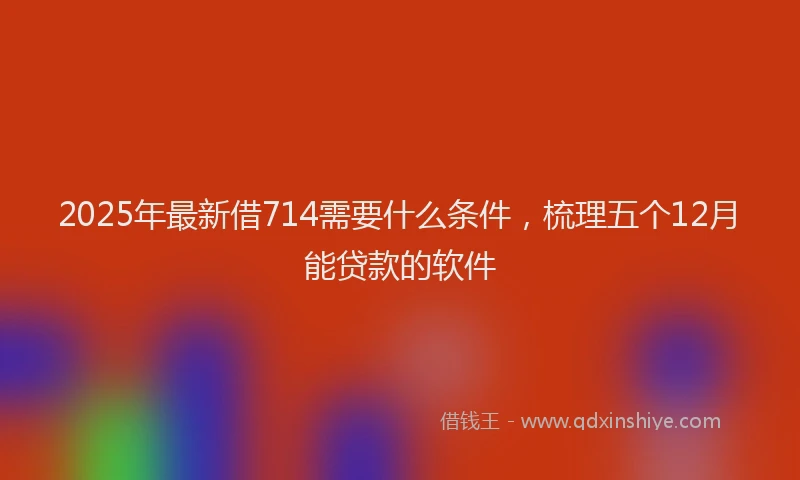 2025年最新借714需要什么条件，梳理五个12月能贷款的软件