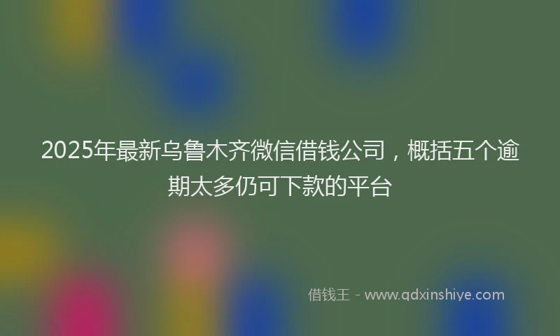 2025年最新乌鲁木齐微信借钱公司，概括五个逾期太多仍可下款的平台