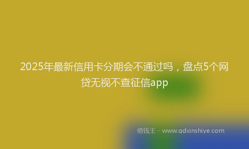 2025年最新信用卡分期会不通过吗，盘点5个网贷无视不查征信app