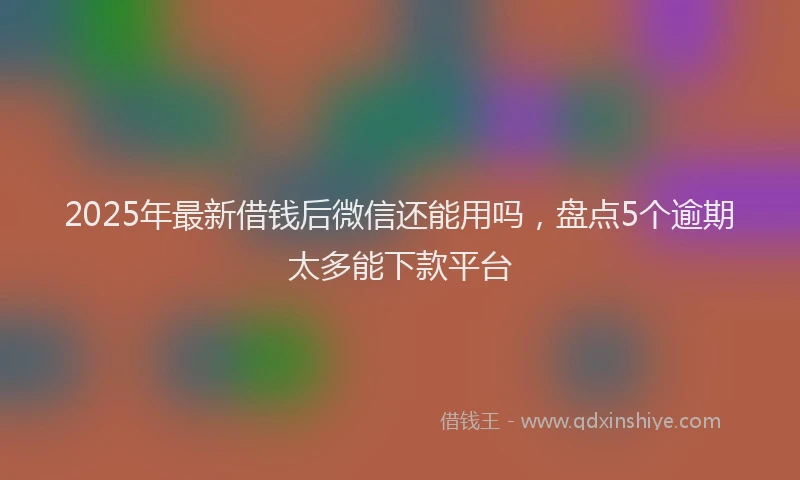 2025年最新借钱后微信还能用吗，盘点5个逾期太多能下款平台