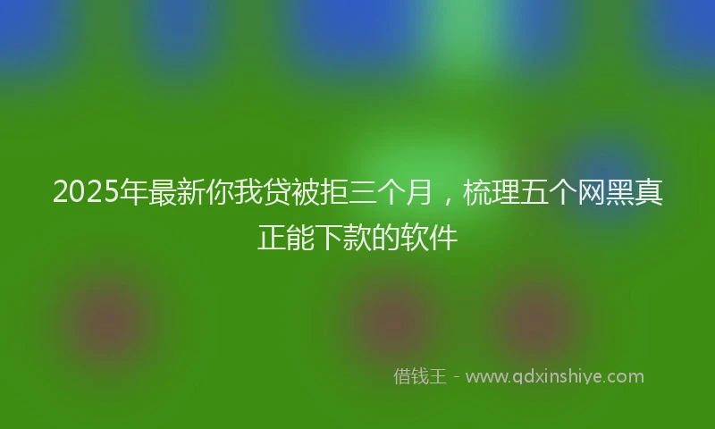 2025年最新你我贷被拒三个月，梳理五个网黑真正能下款的软件