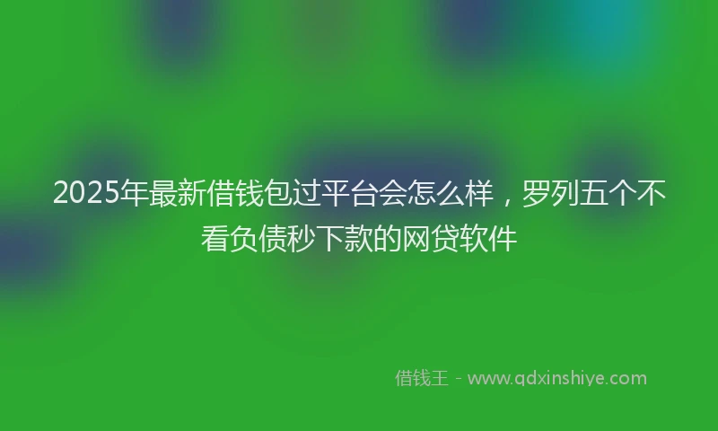 2025年最新借钱包过平台会怎么样，罗列五个不看负债秒下款的网贷软件