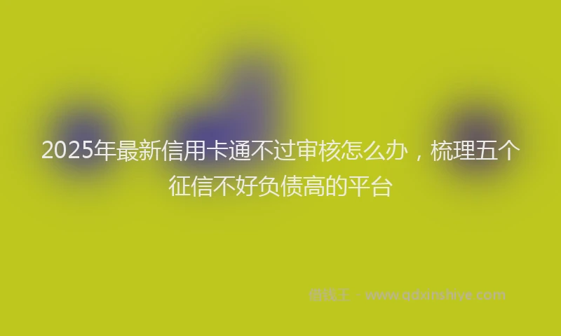 2025年最新信用卡通不过审核怎么办，梳理五个征信不好负债高的平台