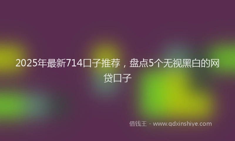 2025年最新714口子推荐，盘点5个无视黑白的网贷口子
